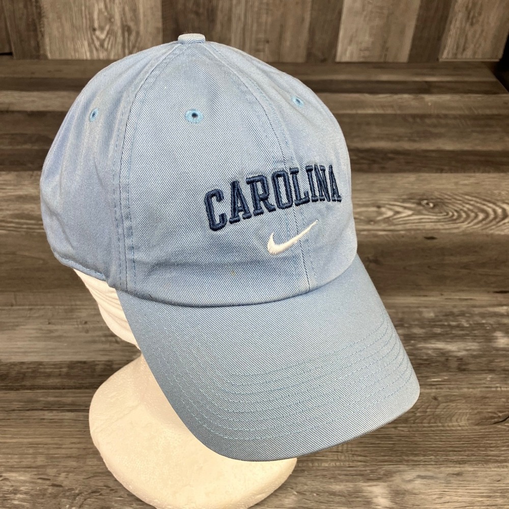 Nike UNC Tar Heels Carolina Blue Adjustable Dad Hat Embroidered Swoosh Cap